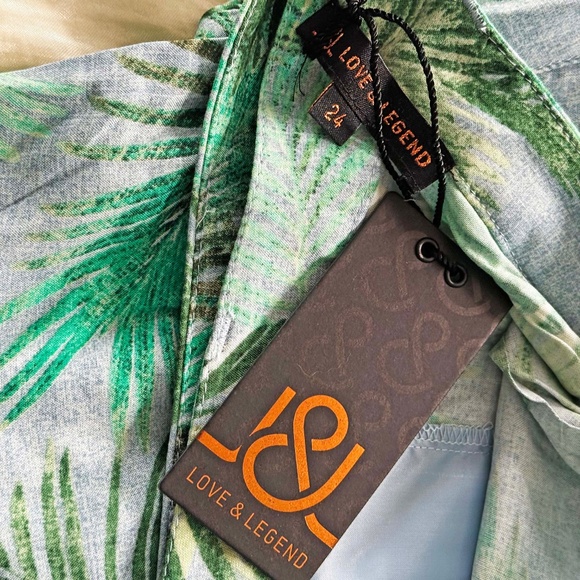 NEW PHOTOS! SOFT PANTS, TEAL MULTICOMBO, SIZE 24, REAL FLY, YKK ZIPPER, POCKETS, - Picture 11 of 16